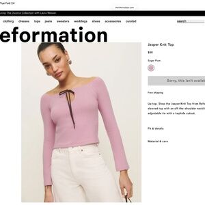 Reformation Jasper Knit Top